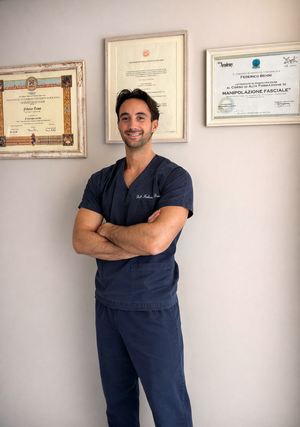 Foto di Federico Benni nella sua clinica
